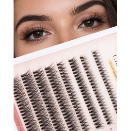 Onlyall Lash Clusters Eyelash Extensions Wispy Eyelash Clusters Cat Eye Cluster Lashes Fluffy Individual Lashes Clusters Natural C Curl Lash Clusters DIY Lash Extension Glam02
