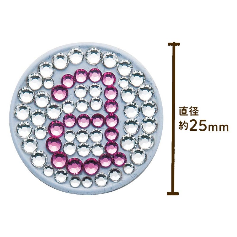 DAIYA GOLF Golf Marker Bonjoc Initial Ball Marker R WH