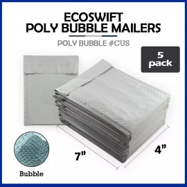 EcoSwift 5 #0000 4x7 "EcoSwift" Brand Poly Bubble Mailers Small Padded Envelope 4" x 7"