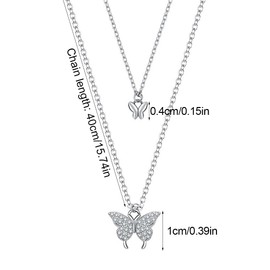 Tomedeks Women's Necklaces, Clothes Chain, Butterfly Women's Jewellery, 1 Piece, Fashionable and Beautiful, Suitable for Women and Girls, Suitable for Any Occasion, Party