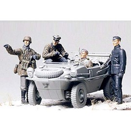 TAMIYA 300035253 – 1:35 WWII Figurine Set, Swimmwagen Amphibious Car (4)