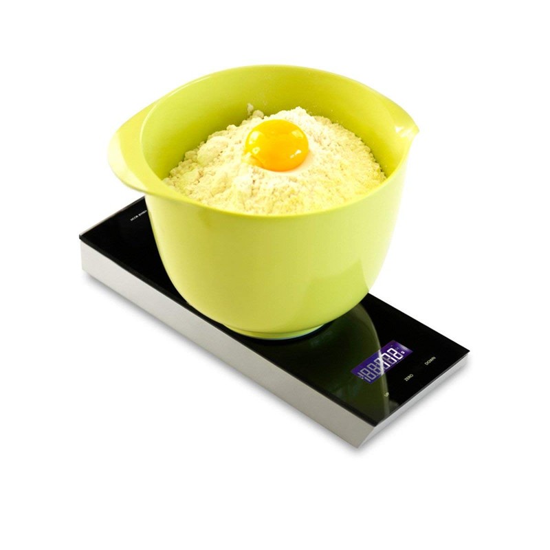 Jacob Jensen JBXTSO5 Küchenwaage mit integrierter Zeitschaltuhr, Schwarz