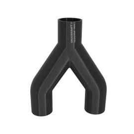 DRUCKKRAFT 2-way branch pipe 40 mm, branch piece, Y-distributor, suction system, pipe connector, hose connector, central vacuum cleaner and industry, PETG (DN40 to 2-way DN40)