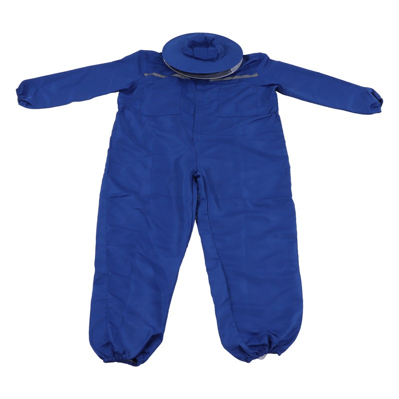 Bee Suit Rubber One Piece Designed Blue Unisex Beekeeping Clothing