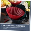 KICHOUSE 4pcs Delicate Smoothie Bowls Multi-Function Salad Accessory Convenient Household
