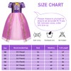 ACWOO ACWOO Kinder Mädchen Prinzessin Kostüm, Prinzessin Rapunzel Lang Kleid