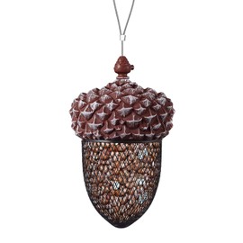 KALLAK Metal Acorn Hanging Bird Feeder Outdoor Decoration