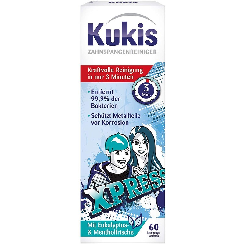 Kukis Braces, 60 cleansing tablets, 3 pack (3 x 60