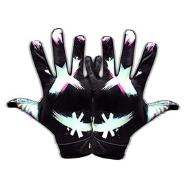 TAQCHA - Guantes de fútbol con ojos cruzados - Guantes de fútbol para adultos con agarre pegajoso, tallas para adultos y jóvenes (jóvenes XS-S)