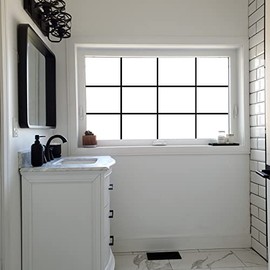 Generic Window Divider Kit - Black - PVC - Glass - Rectangular - Letter Print - Indoor - Window Grid - Reusable - 12 Pieces - Without Surround