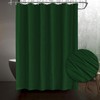 Tititex Dark Green Crumpled Shower Curtain, Textured Heavy Duty 156GSM