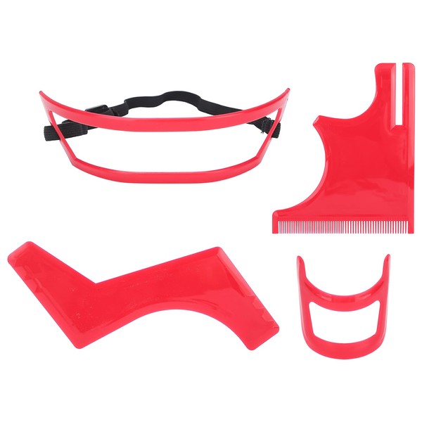 4 Pcs Beard Shaping Tool Set, 2 Beard Styling Combs,