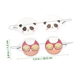 DECHOUS 3pcs Reusable Cooling Eye Masks for Breathable Eye Cooling Pads Random Animal Designs for Travel Sleep and Relaxation