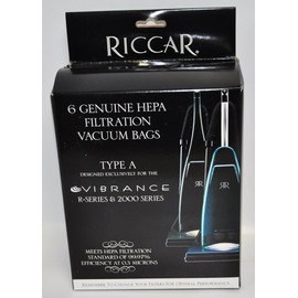 Riccar Vibrance Type A Original HEPA Vacuum Bags 6 Pack RAH-6