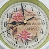 SWEET HOME Small White Table Top Clock Iron Rustic Home