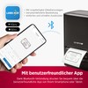 Olympia Eitkettendrucker PM220 Schwarz | Bluetooth Etikettendrucker Selbstklebend für Zuhause