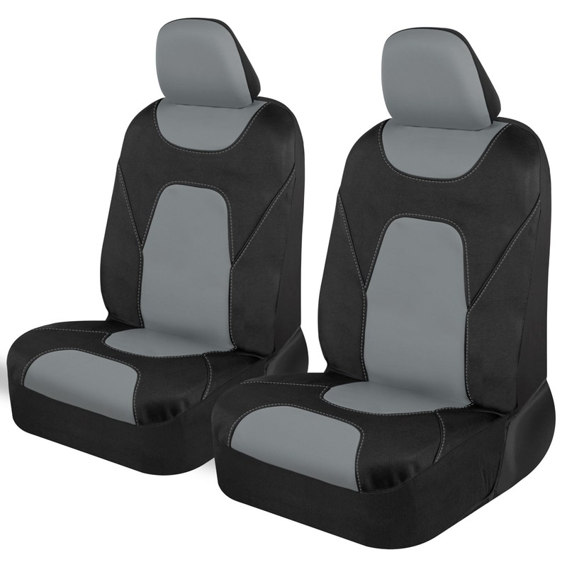 Motor Trend AquaShield Waterproof Front Seat Covers, Gray Seat Covers