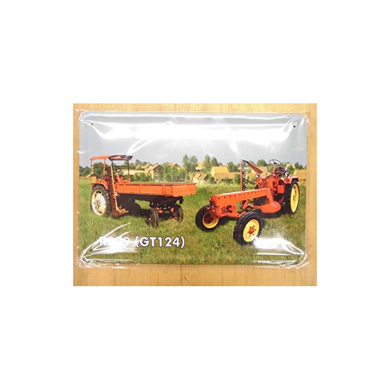 Traktor DDR GT124 Tin Sign Curved 20 x 30 cm