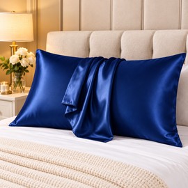 Silk-Style Pillowcase for Bedroom Bedding – Smooth Solid Color Pillow Cover for Everyday Sleep and Home Comfort