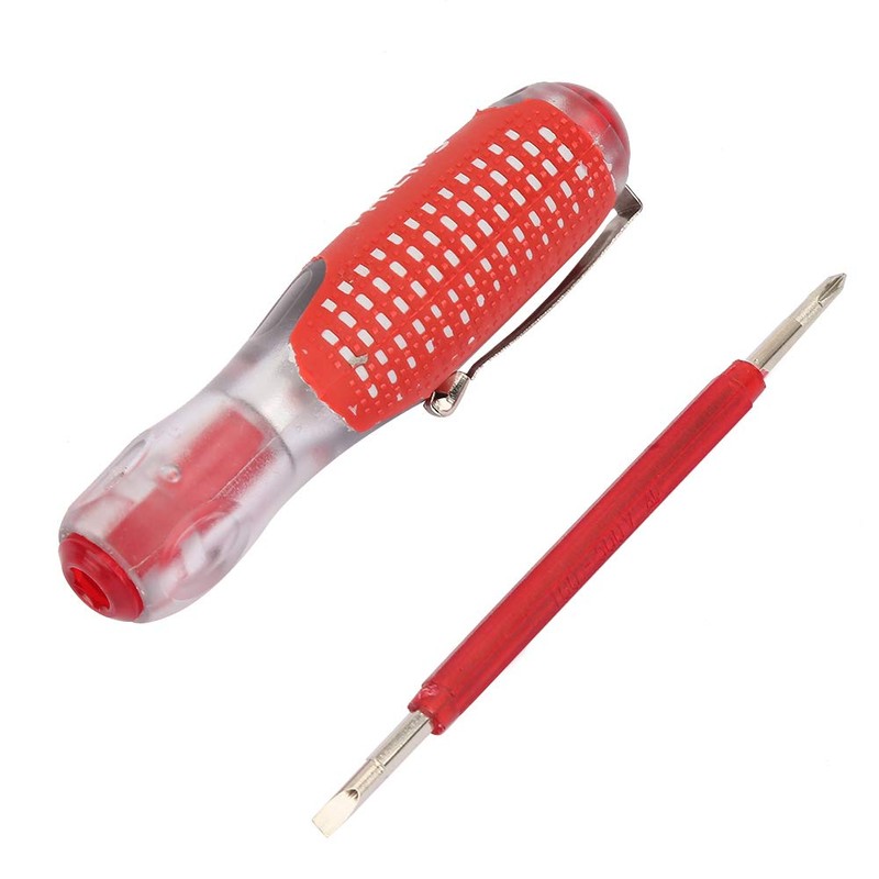 Test Pin Screwdriver, Voltage Tester, Screwdriver, 100V to 500V, Cross/Slotted