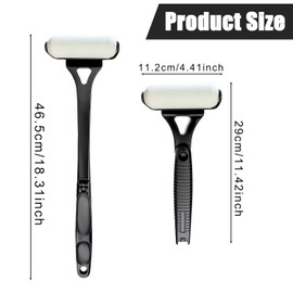 Lotion Applicator Black, Long Handle Lotion Applicator for Back, Folding Handle with 3 Reusable Foam Rollers, Washable Cream Applicator for Back