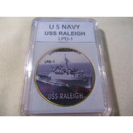 US NAVY - USS Raleigh (LPD-1) Challenge Coin
