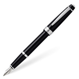 Cross Bailey Light Polished Black Resin Fountain Pen INCL. Premium Gift Box - Fine Nib
