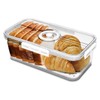 Qivine Bread Box for Kitchen Counter, Time Recording Bread Storage