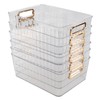 Idotry 6-Pack Clear Pantry Storage Bins, Plastic Organizer Bins