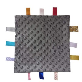 Upalupa Manta de Seguridad sensorial Relajante para bebés Lovey Toy con Etiquetas de Cinta Cerradas Lovey Soft Comfort Blanket