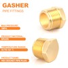 GASHER Brass 3/8" BSP Male Outer Hex Thread Socket Pipe