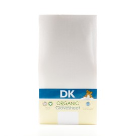 DK Glovesheets 73x58cm 100% Organic Cotton Fitted Sheet for Stokke Sleepi Mini (White)