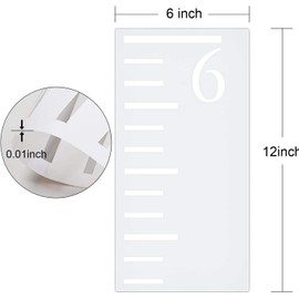 7 Feet Growth Chart Stencil, 7PCS Kids Height Growth Chart Reusable Ruler Template Painting on Wood, Measuring Kids Height Wall Decor