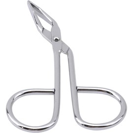 Silver Stainless Steel Eyebrow Scissors Tweezers,Elbow Pliers Clip Scissors,Flat Tip Tweezers Hair Plucker Hair Removal Tweezers, Shave and Hair Removal Tweezers Women's