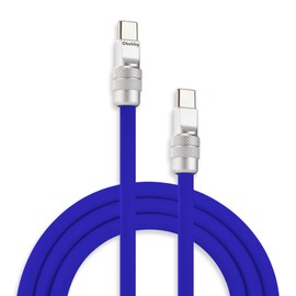 chubbycable Chubby 2.0 Fast Charging Cable Durable Soft Silicone USB C Cable 240W Extra Thick Phone Charger Cord Data Transfer Cord, Dark Blue, Type-C to Type-C, 9.8 FT