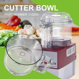 for Robot Coupe R2 Food Processor 3 Quart Clear Cutter Bowl 112203 Replacement for Robot Coupe R2