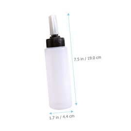 Baluue 4pcs Bottle Cleaning Pot Hair Applicator Oil Bottle for Hair Applicator Bottle for Hair Salon Hair Color Bottle Hair Dye Bottle Hair Coloring Container Plastic White