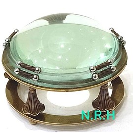 Style Desk Top Nautical Brass Magnifying Glass Freehand with High Magnification for Close Work & Reading Small Prints Books Newspapers Crossword Puzzle for Men Women Seniors