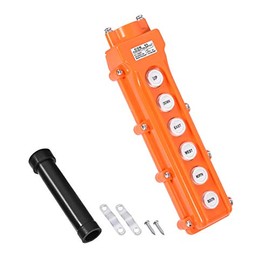 uxcell Hoist Crane Pendant Control Station Push Button Switch Orange
