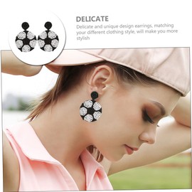 Baluue Soccer Themed Beaded Earrings for Women Dangle Handcrafted Style for Daily Wear and Special Occasions Unique Idea for Sports Lovers