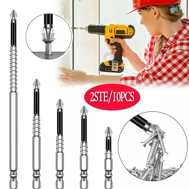 Unbranded 2SET High-Magnetic Screwdriver Drill Bit,Strong Magnetic Durability Drill Bit
