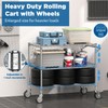 Leteuke 1120LBS Heavy Duty Rolling Utility Cart,3 Tier Rolling Carts