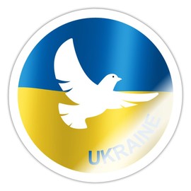 Spreadshirt Peace in Ukraine Sticker, 10 x 10 cm, White Glossy