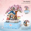 Mini Brick Sakura Music Box with Rotating Display, Sakura Music