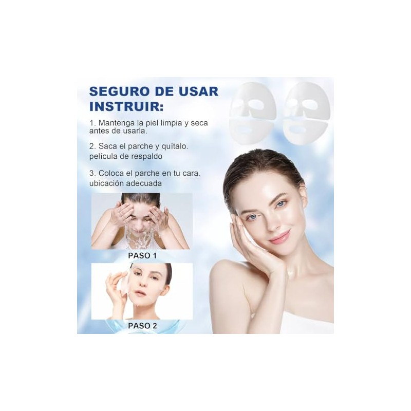 Bio Mascarilla Colageno, Mascarilla Nocturna de Colágeno 8pcs