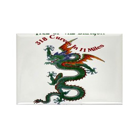 CafePress Tail Of The Dragon 318 Curves In 11 Miles Magnets Rectangle Magnet, 3"x2" Refrigerator Magnet