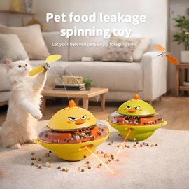 hooroor Cat Toy w/Interactive Laser, Spinning Feather & Butterfly Wand