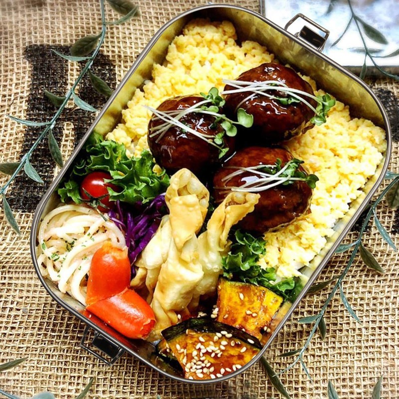 G.a HOMEFAVOR Stainless Steel Bento Lunch Box - Leak-Proof Metal