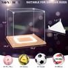 NONEMEY Soccer Display Case with Light, UV Protected Acrylic Soccer