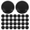 Cabilock 50pcs Jar Lids, Black Tinplate Mouth Canning Lids, 63mm